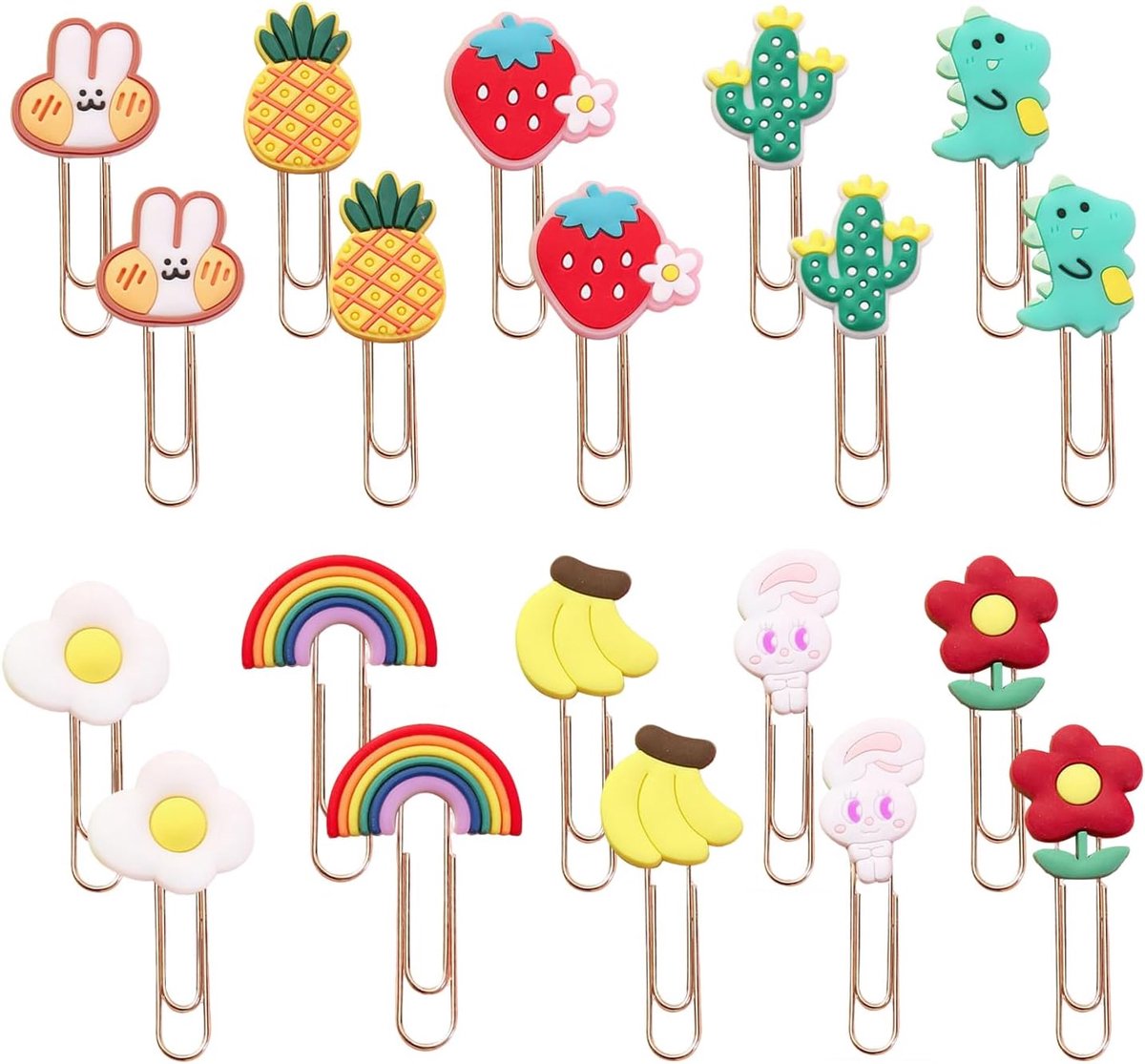Papierclips 20 Stuks - Schattige Decoratieve Clips - Kleurrijk en Creatief - Perfect voor Kantoor en School - SnelShoppen