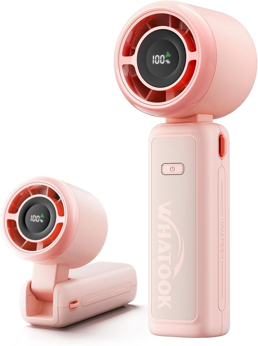 Handfan 4000 mAh - Vouwbaar - 5 snelheden - Tot 12 uur gebruikstijd - SnelShoppen