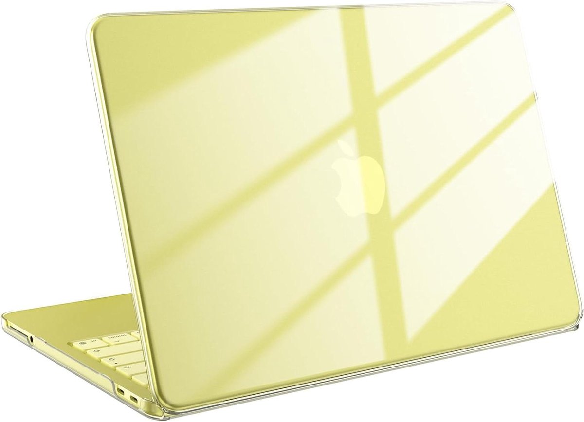 MacBook Neo 13 inch Hoes - Laptop Beschermhoes - Laptop Beschermen - Kristal Transparant - 13 inch - Citrus Geel