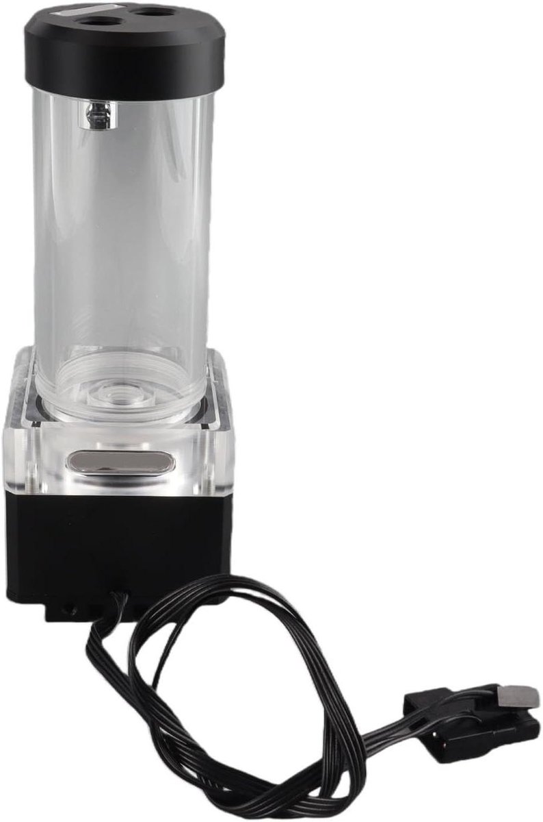 Computerwaterpomp Geïntegreerd - Waterkoeling Pomp - PC Koeling - Aluminium Anode PMMA POM - 3.5m Pompkop - Zwart