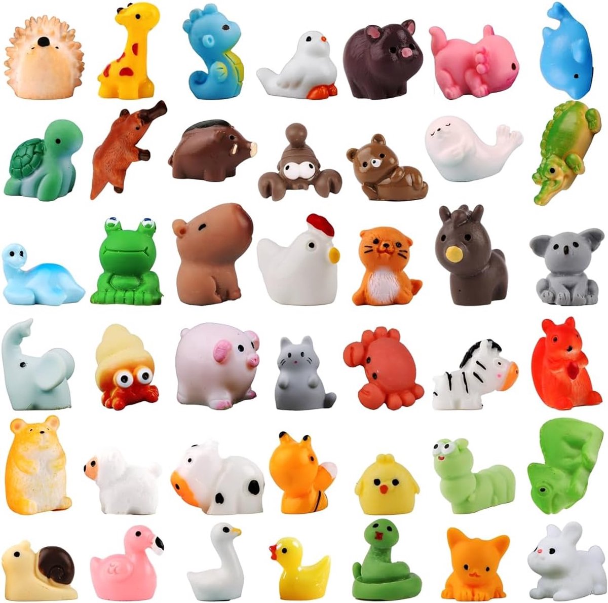 Miniatuurfiguren 42 stuks - Houten diertjes - Creatieve decoratie - Perfect voor micro-landschappen - ShopVlot