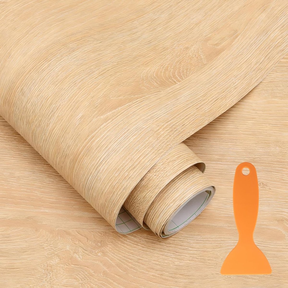 SnelShoppen - Zelfklevende Meubelfolie Houtlook 30x200 cm Waterdicht Bruin Decoratieve Film voor Keuken, Werkblad, Keukenmeubel, Tafel, Wand