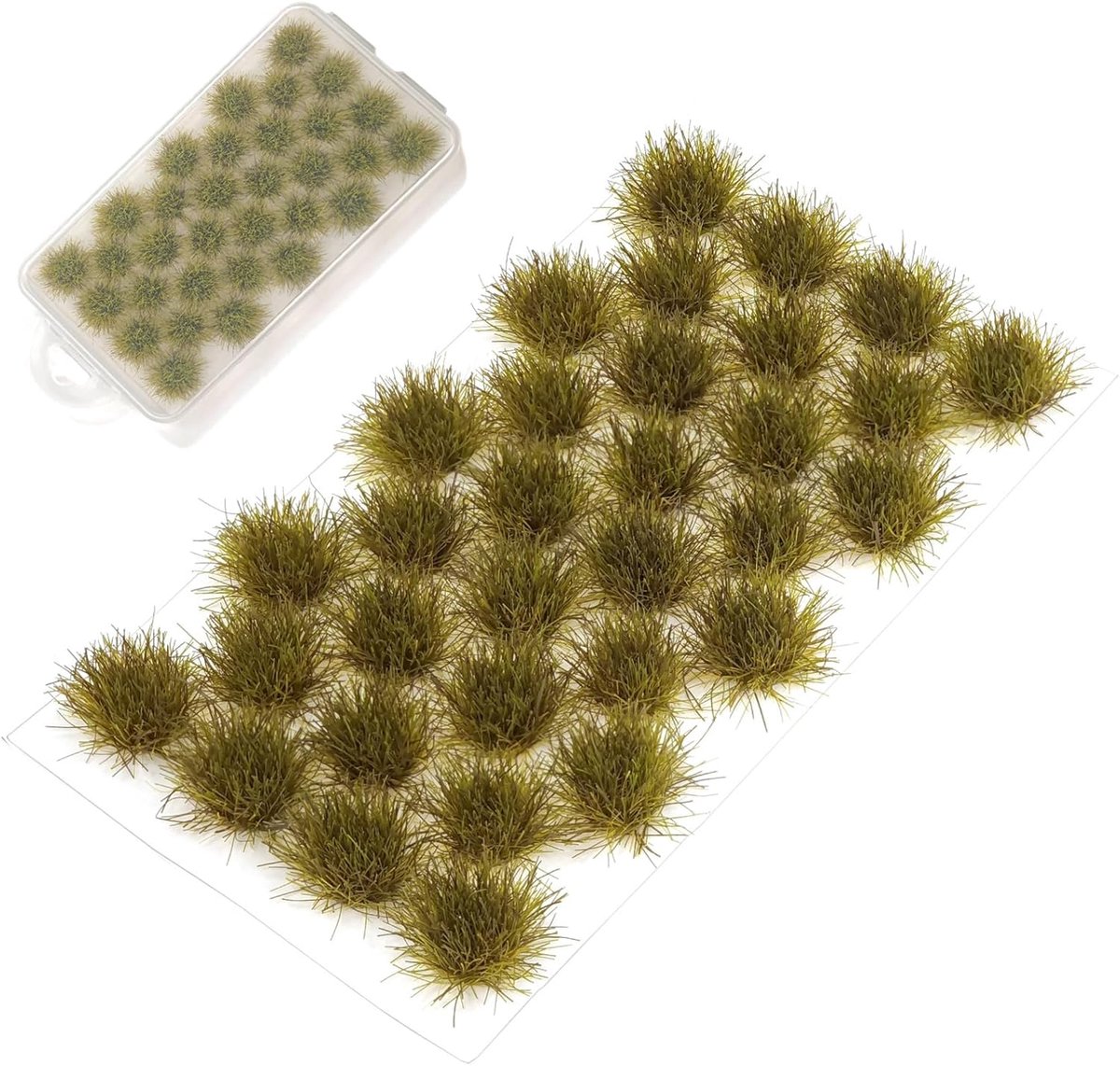 SnelShoppen - 32 Stuks Statische Grasblokken voor Modelbouw - Herfstgras - Ideaal voor Modelspoorwegen, Diorama's en Miniatuurspeelscènes - Realistisc