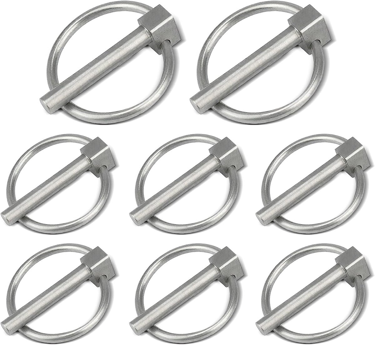 Klapsplinten, 8 stuks, 3 mm x 25 mm, ringsplinten, verzinkt roestvrij staal, lynch-pinsluitingen - ShopVlot