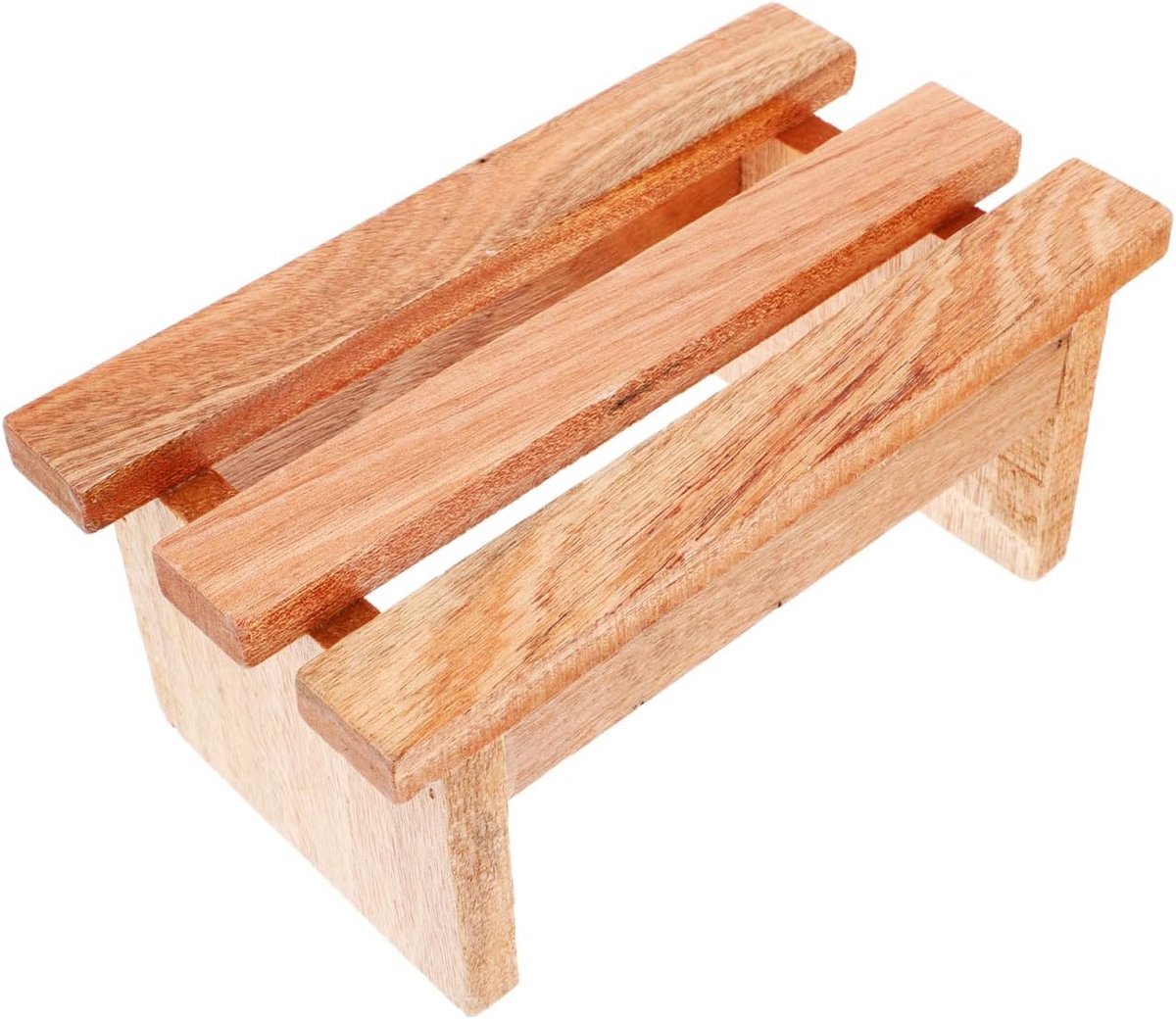 SnelShoppen - Houten Voetkruk voor Badkamer, Compacte Voetensteun voor Sauna, Multifunctionele Opstapkruk, Stabiele Voetenbank voor Woonkamer en Slaap