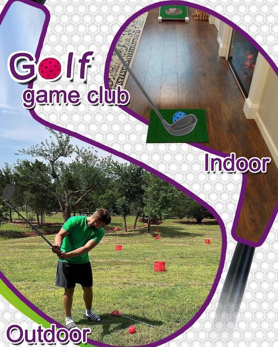 SnelShoppen - Backyard Golf Bucket Clubs met Verstelbare Schacht en Grote Clubkop voor Buiten Golfspellen - Ideaal voor Kinderen en Volwassenen - 53-9 van Snelshoppen — afbeelding 4