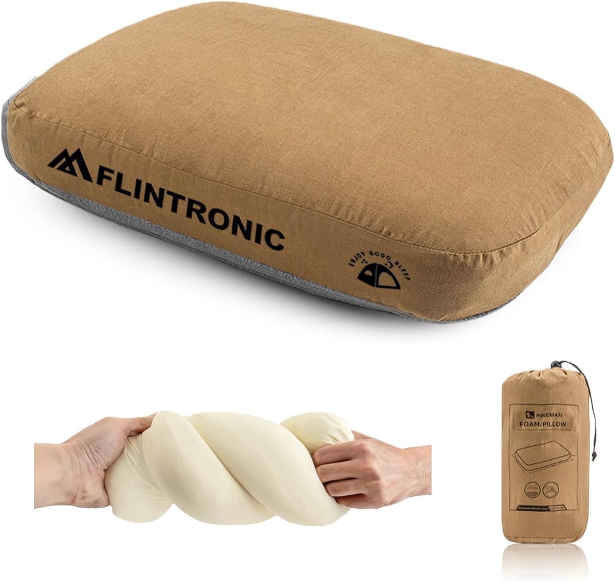 Ergonomisch Reiskussen Traagschuim met Wasbare Hoes voor Camping en Auto