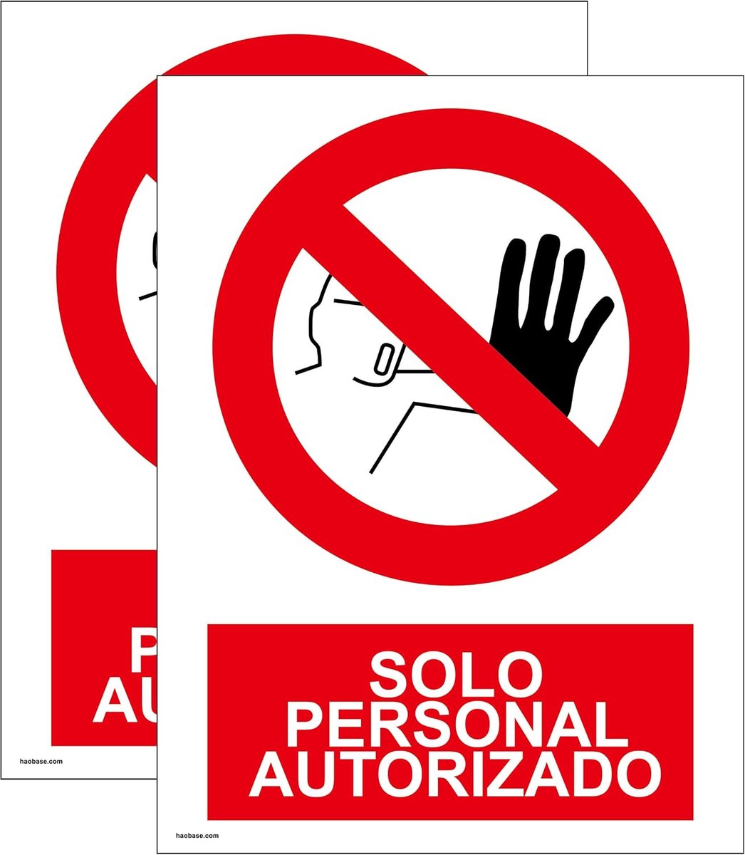 2 stuks geautoriseerde personeel sticker - zelfklevend vinyl - waterproof en wasbaar - eenvoudig aan te brengen - ShopVlot