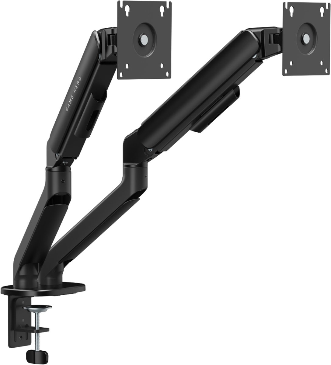 GAME HERO® Monitorarm 2 Schermen - Dubbele Monitorbeugel - 17-32 inch (2x10kg) - Zwart