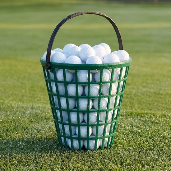 SnelShoppen - Golf bal mand met handvat, 75 stuks golfballen container, stapelbare emmers, roestbestendig, ideaal voor verenigingen en individuen, gro — afbeelding 2