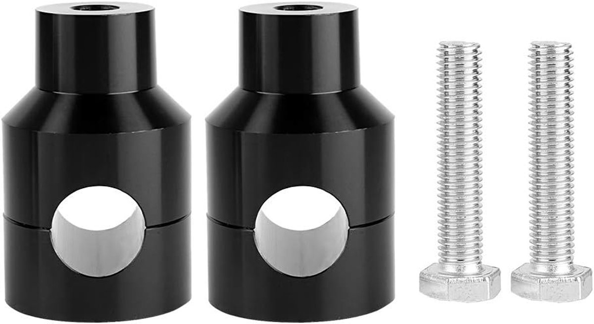 Pair Lift Handlebar Riser – Pair Lift Handlebar Riser 22mm Alloy Aluminum for Motorcycle Modification (Black) - ShopVlot