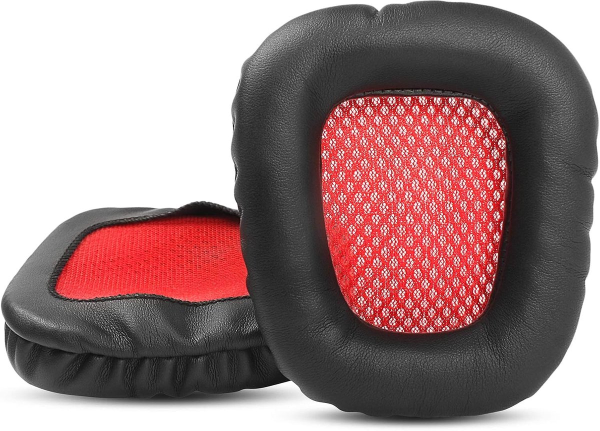 Vervangende Oorkussens voor KLIM Mantis Gaming Headset - Rood - Hoogwaardige Leer en Schuim - ShopVlot