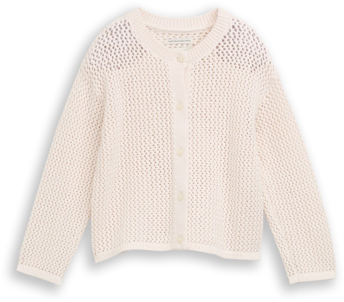 Tom Tailor - Vest met bloemenmotief - Maat 116/122 - Gardenia White