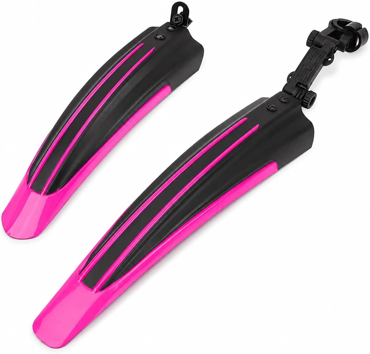 Set van Modderbeschermers voor Fietsen, Verstelbare en Dikke Voor- en Achtermodderbeschermers voor MTB, Stadsfiets en Racefiets met 20-26 Inch Wielen (Roze)