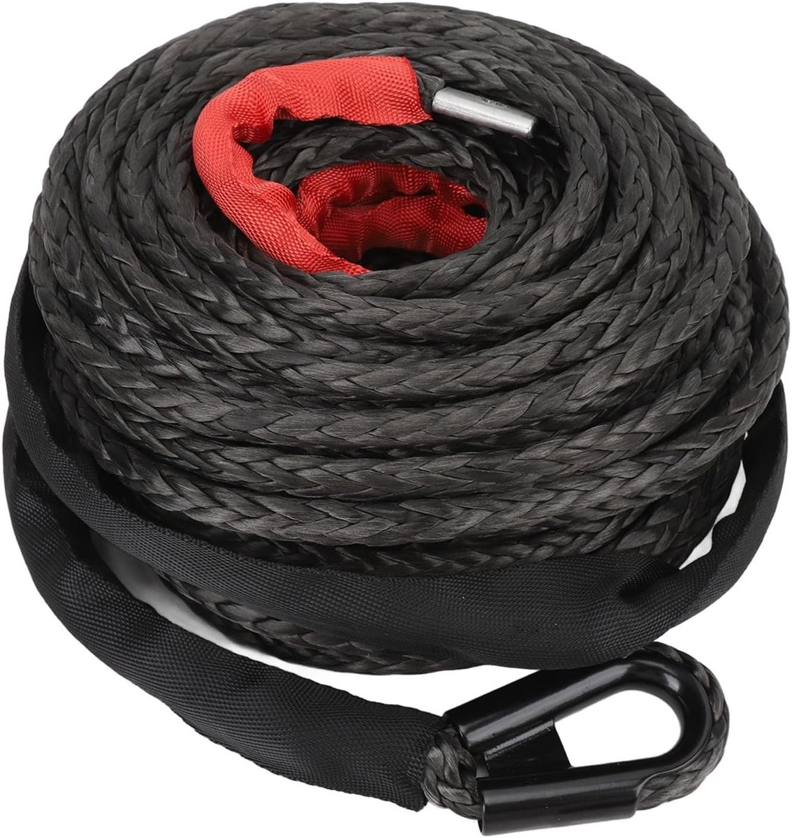 Synthetische Lierkabel 9,5 mm x 25 m met Hoge Sterkte en Beschermhoes voor Off-road Voertuigen, ATV's en SUV's met 7,5 Ton Laadvermogen
