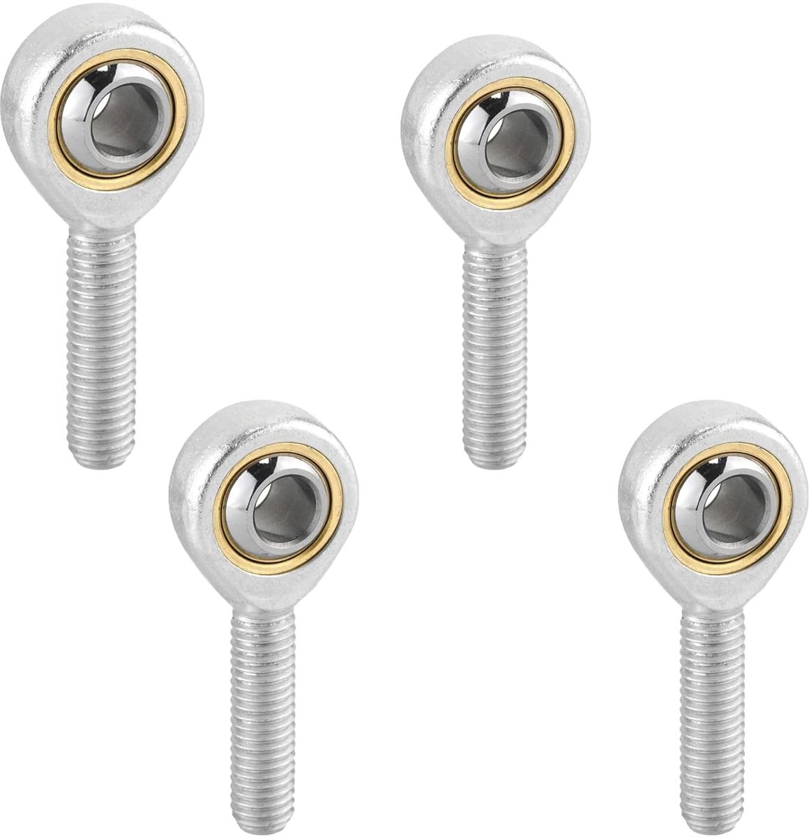 Hoge Kwaliteit M6 Scharnierkop Lager, Universele Kogelgewrichten en Draadverbindingen voor Diverse Mechanische Toepassingen - Set van 4