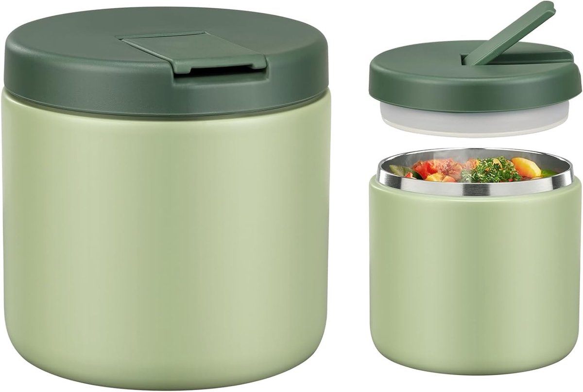 Omgoods - Food Thermo-Container, 560 ml, RVS, Lekvrije Lunchcontainer