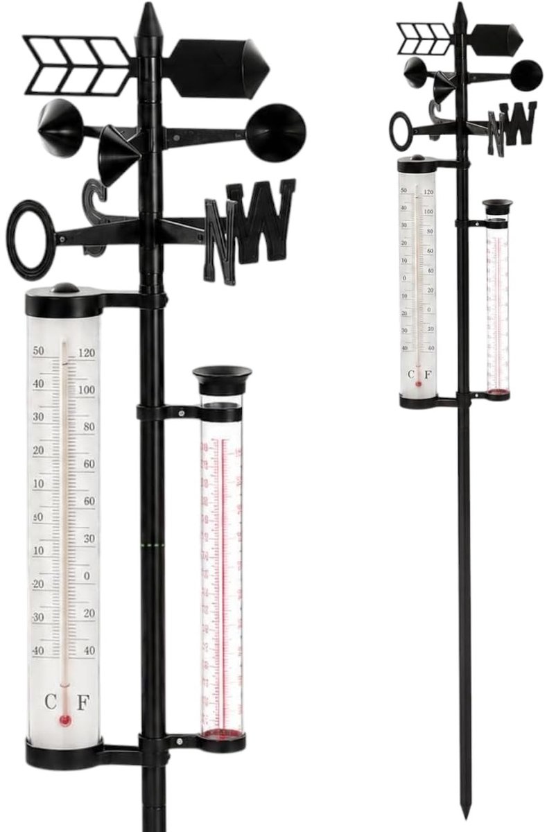 Omgoods - Tuin Weerstation met Thermometer en Regenmeter