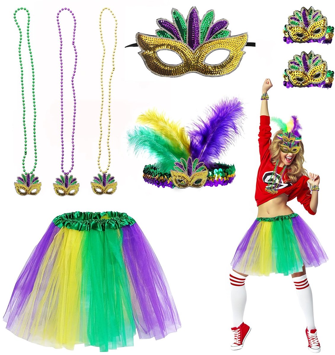 Omgoods - Groene Carnavalskostuum voor Volwassenen