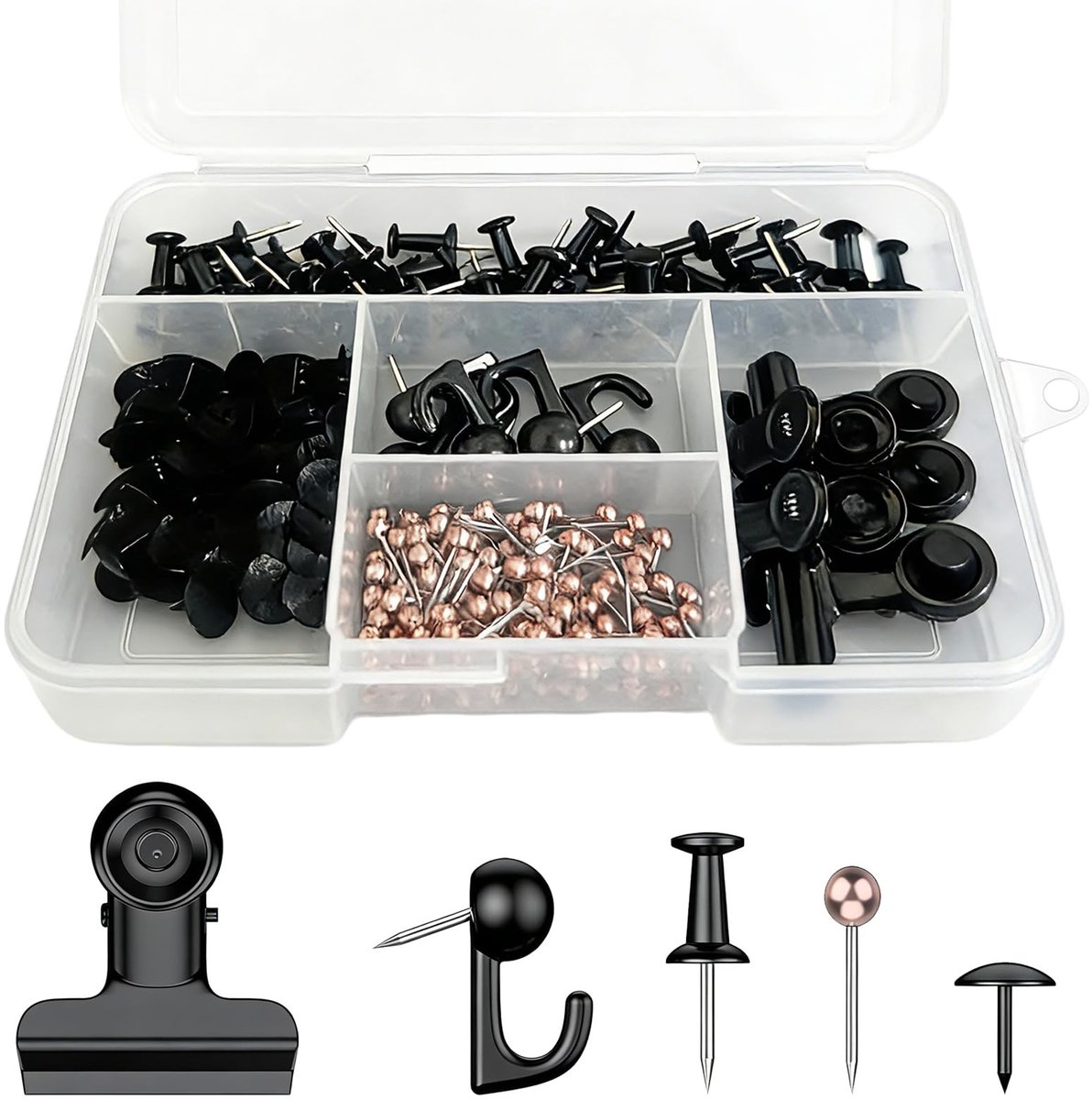 Omgoods - 465 Stuks Punaises Set - 5 Soorten Punaises met Opbergdoos