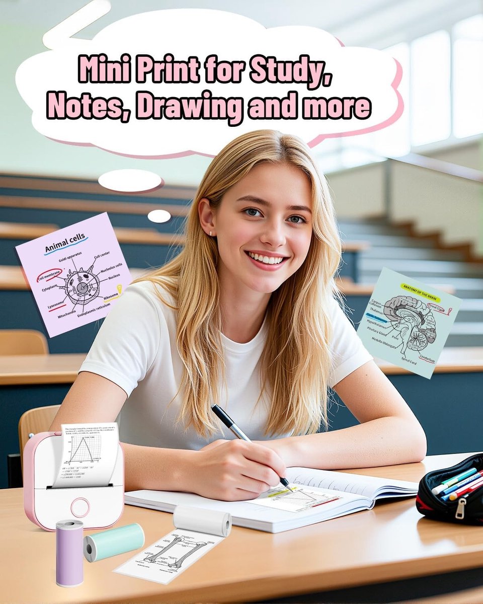 T02 mini printer - Bluetooth thermische foto thumbnail 2