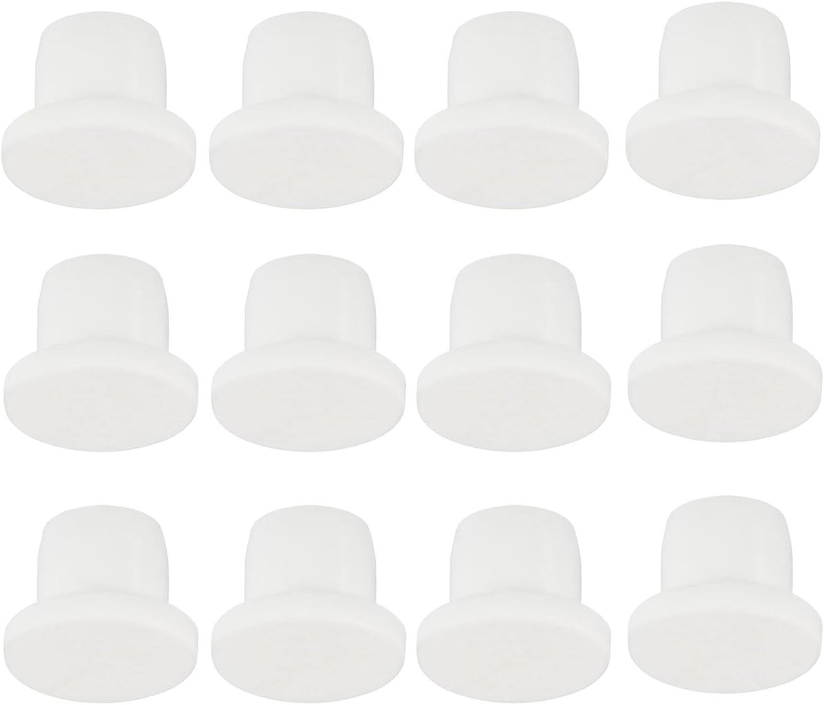 SnelShoppen - Silicone Rubber Stopper voor 9-10mm Gaten - Flexibele Gaatjesstopper - 12 Stukken - Wit - Perfect voor Tuin, Keuken, Feest en Klussen