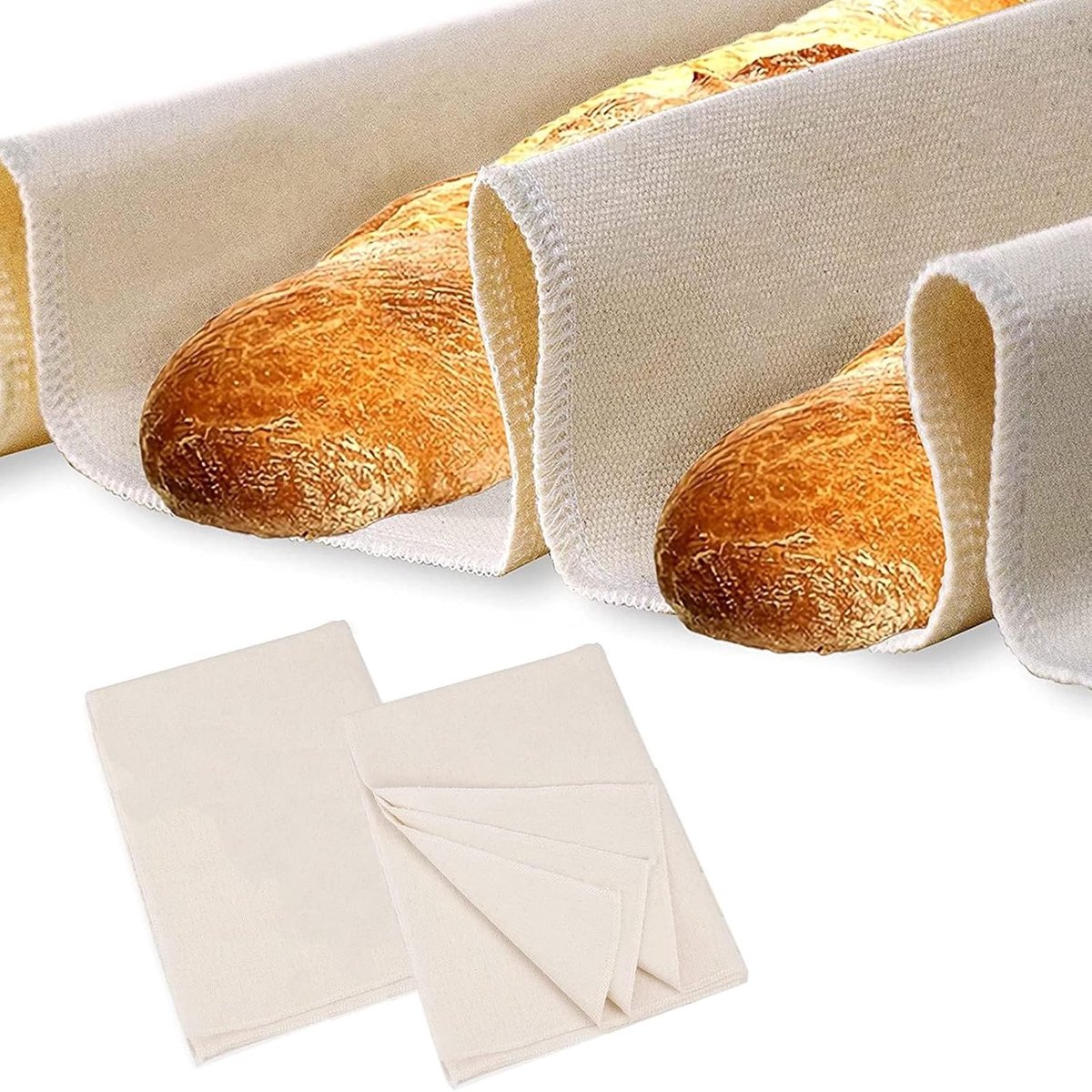 2pcs Bread Baking Linen Cloth Accessories 48 x 36 cm Baker's Linen Dough Towels Baking Accessories, Baker's Linen - ShopVlot