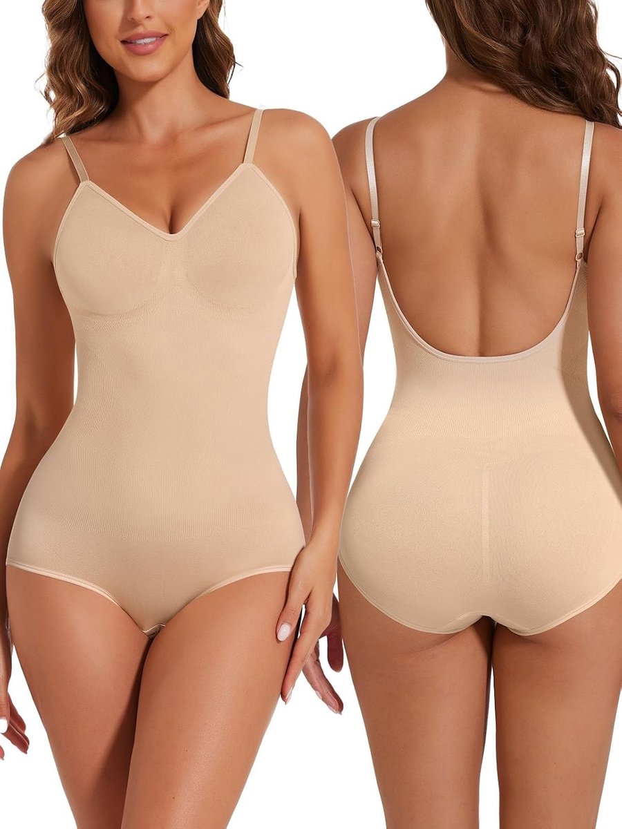 Shapewear Bodysuit voor Vrouwen - Figuur Corset Body met Verstelbare Schouderbanden en Naadloze Rug voor een Slanker Silhouet
