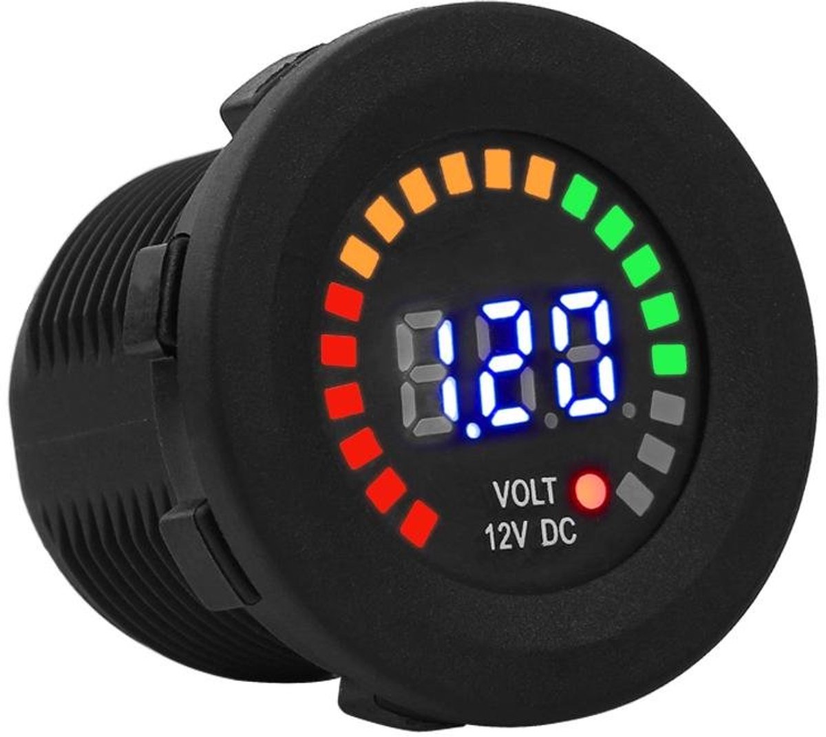 Voltmeter Gauge, 12 V Zwart Nieuwe Motorwagen LED Digitaal display Voltmeter Waterdicht Voltage Volt Meter Gauge Batterij Tester