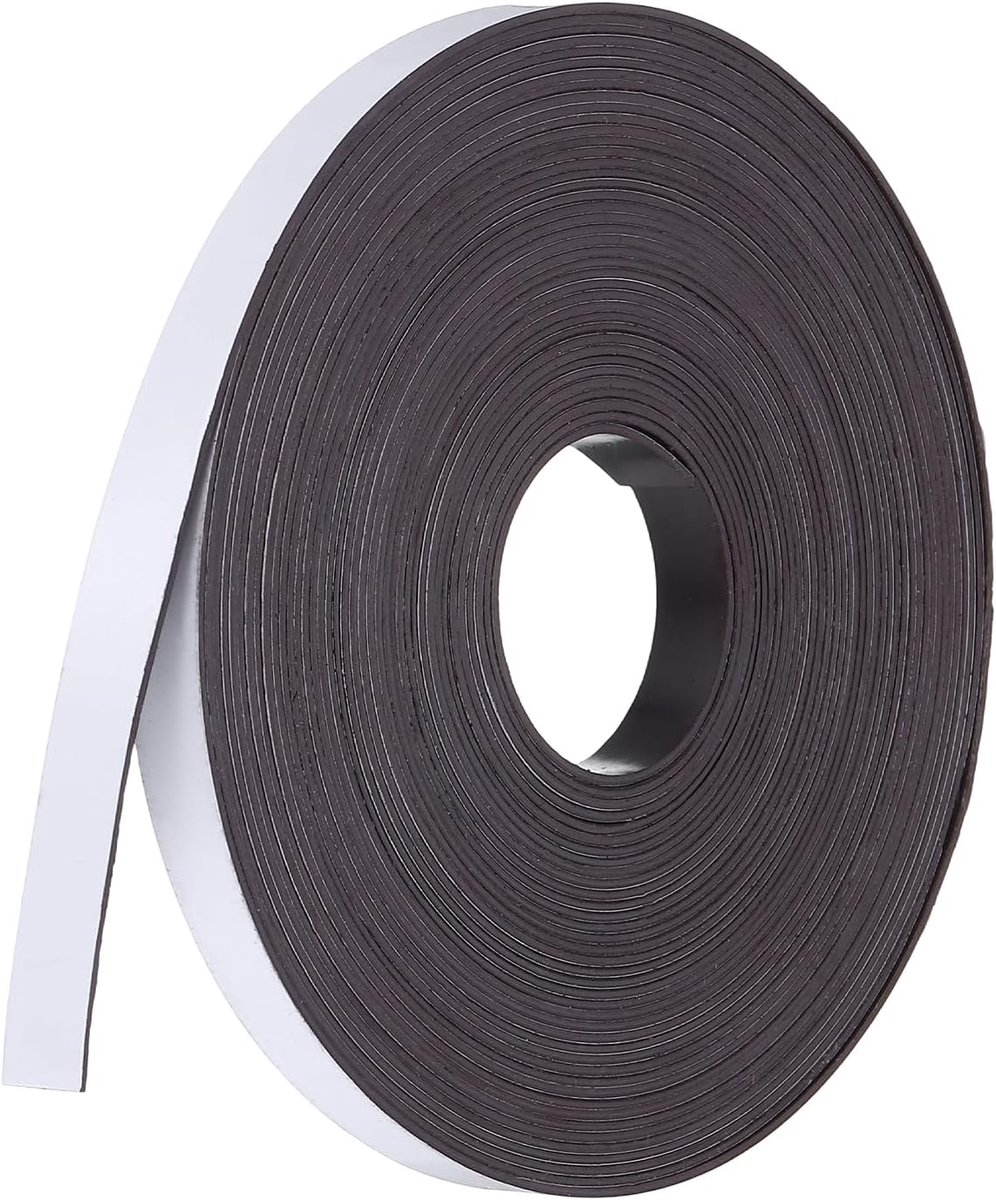 Magneetstrip rol, 10 m x 1 cm koelkastmagneten tape flexibel beschrijfbaar droog wissen koelkast magneet sticker label met zelfklevende achtervel voor doe-het-zelf ambachtelijke whiteboard