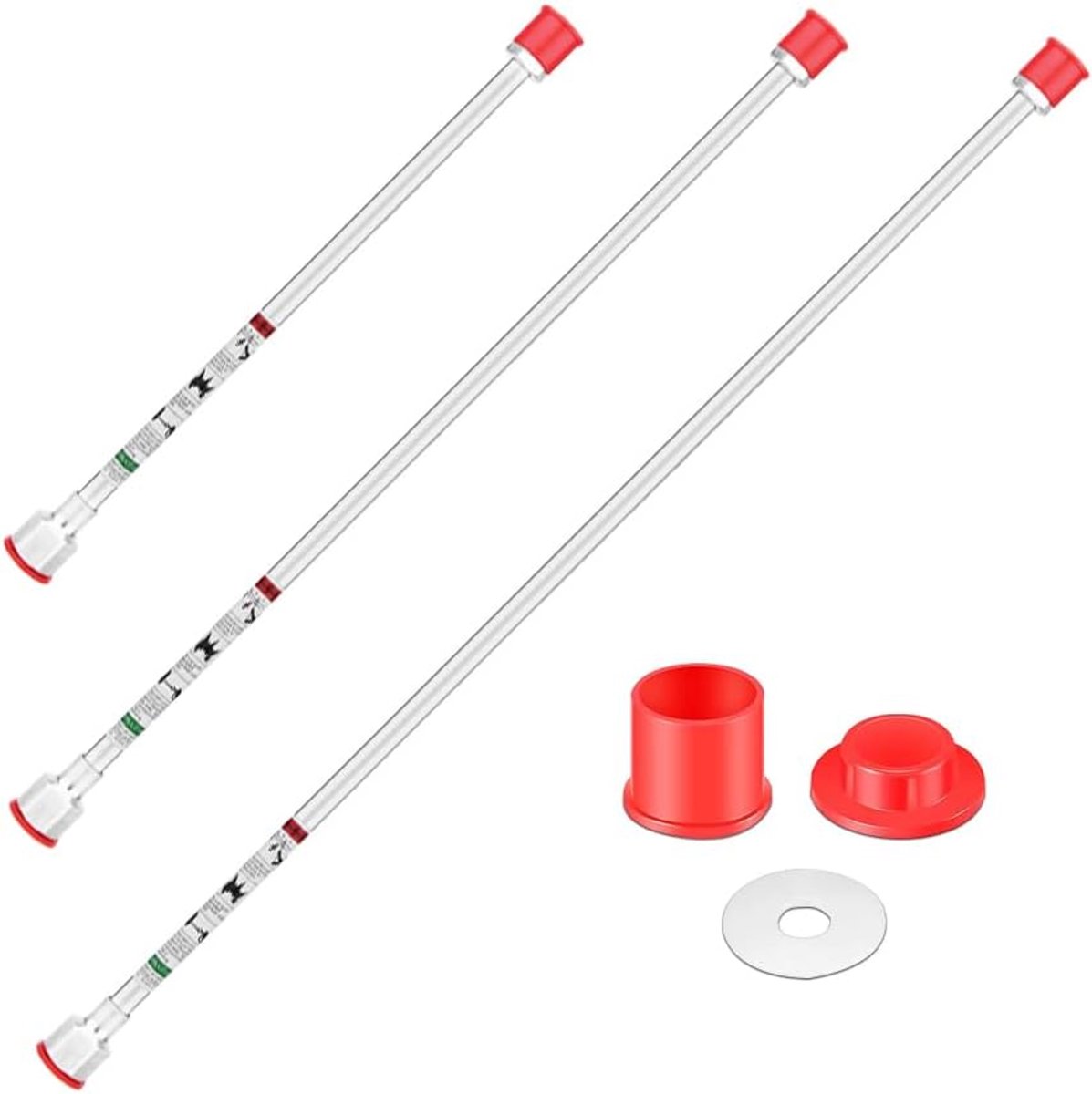 3 stuks Airless spuitpistool, verlengstang, voor airless-sproeier, spuitpistool, 30 cm, 50 cm, 75 cm (30 cm, 50 cm, 75 cm)