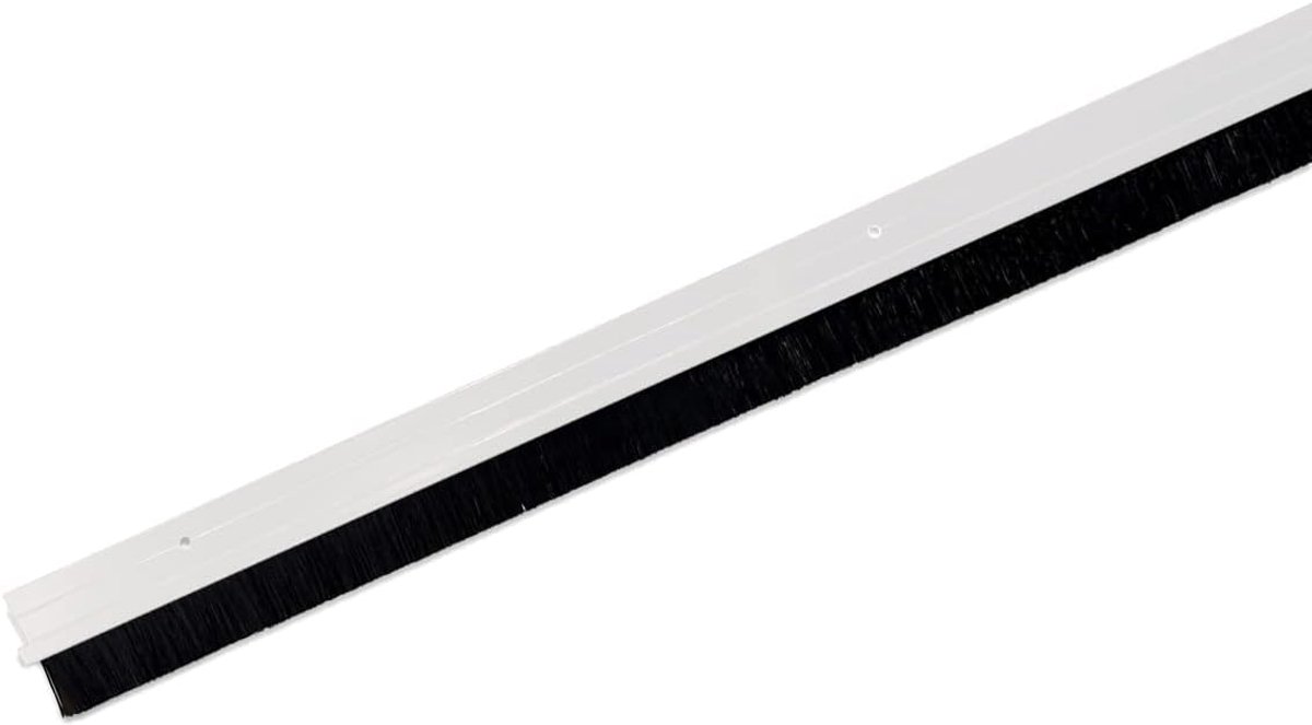 Deurafdichting voor Geluids- en Luchtisolatie - Tochtstopper in Aluminium, Zwart of Wit, 100 cm