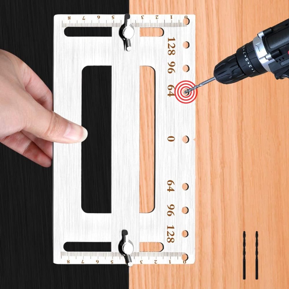 knoppen boorsjabloon, kast hardware roestvrij staal gatenzoeker gatenopener voor kastgrepen en commodegrepen, laden trek- en knoppen montagegereedschap