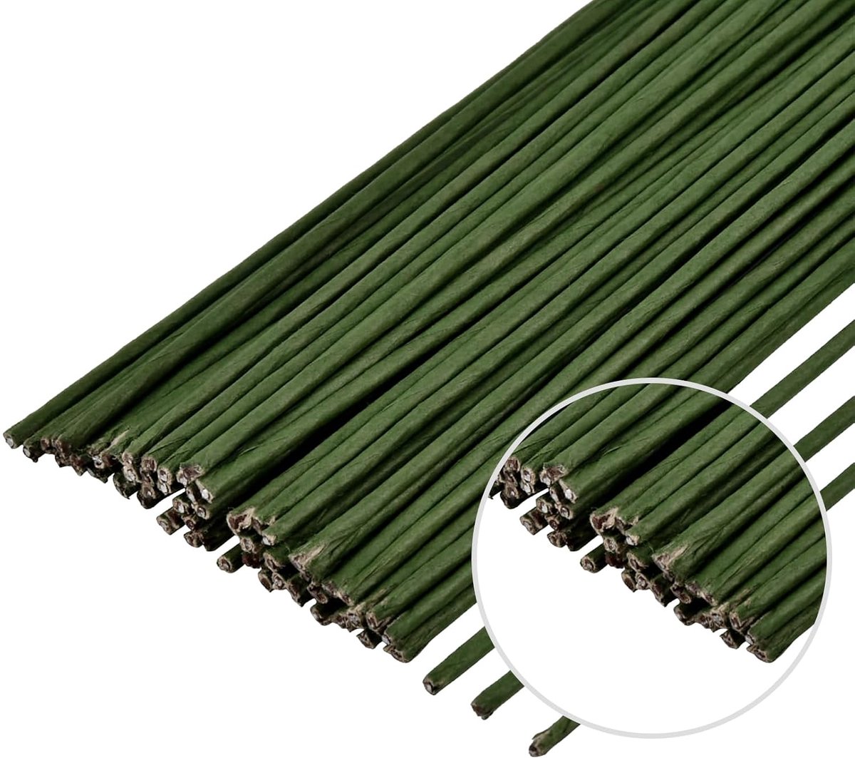 Draad, bloemdraadstelen, bloemistenkraden voor het maken van kransen, bloemist groen, boeket handwerk voor bloemstengel handgemaakte doe-het-zelf knutselbenodigdheden
