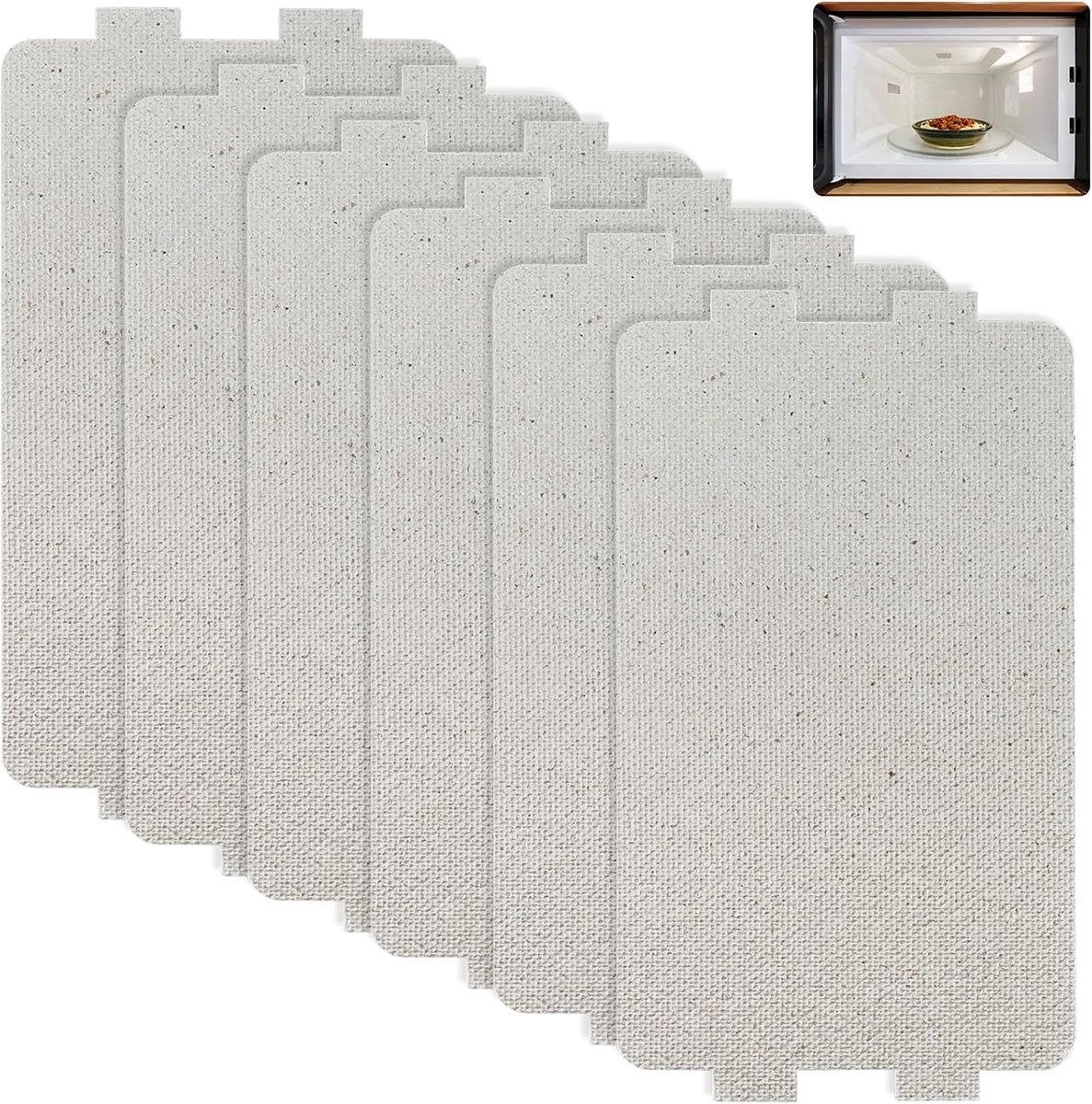 6 stuks universele microgolven mica plaat 6,5 x 11,5 cm. Mica magnetronplaten. Hoogwaardige bescherming en reserveonderdelen voor magnetron en oven