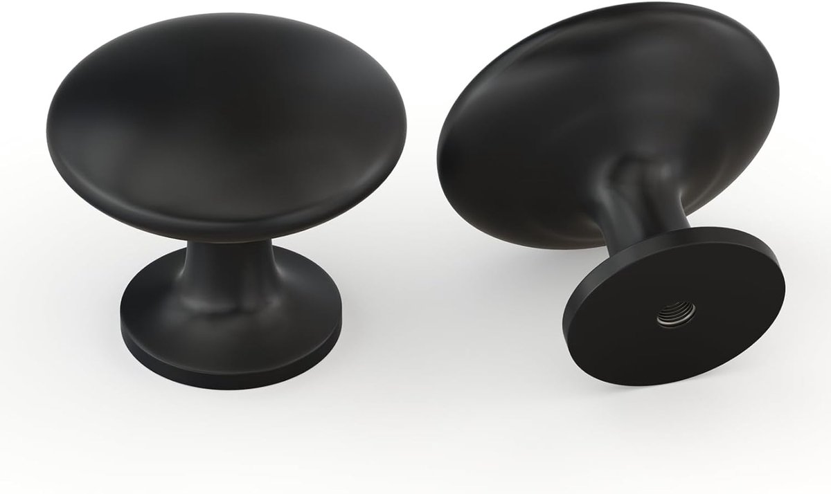 LONTAN 10 stuks keukenknoppen, zwart, modern, meubelknoppen, kastknoppen, deurknop, ladeknopen voor slaapkamer - ShopVlot