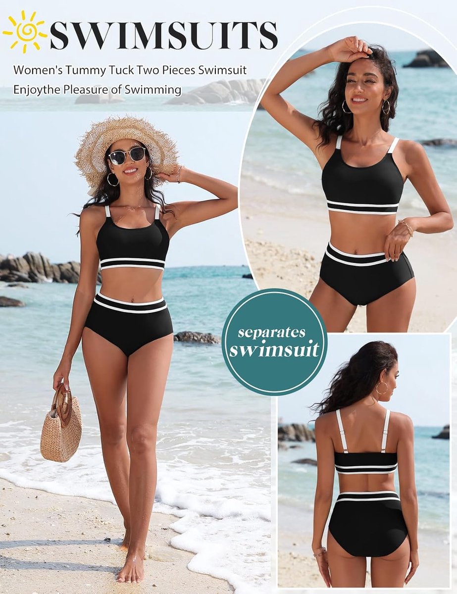Badpak voor dames, tweedelig, push-up, gevoerd, bikini, zee, strand, zwembad, curvend, verstelbaar