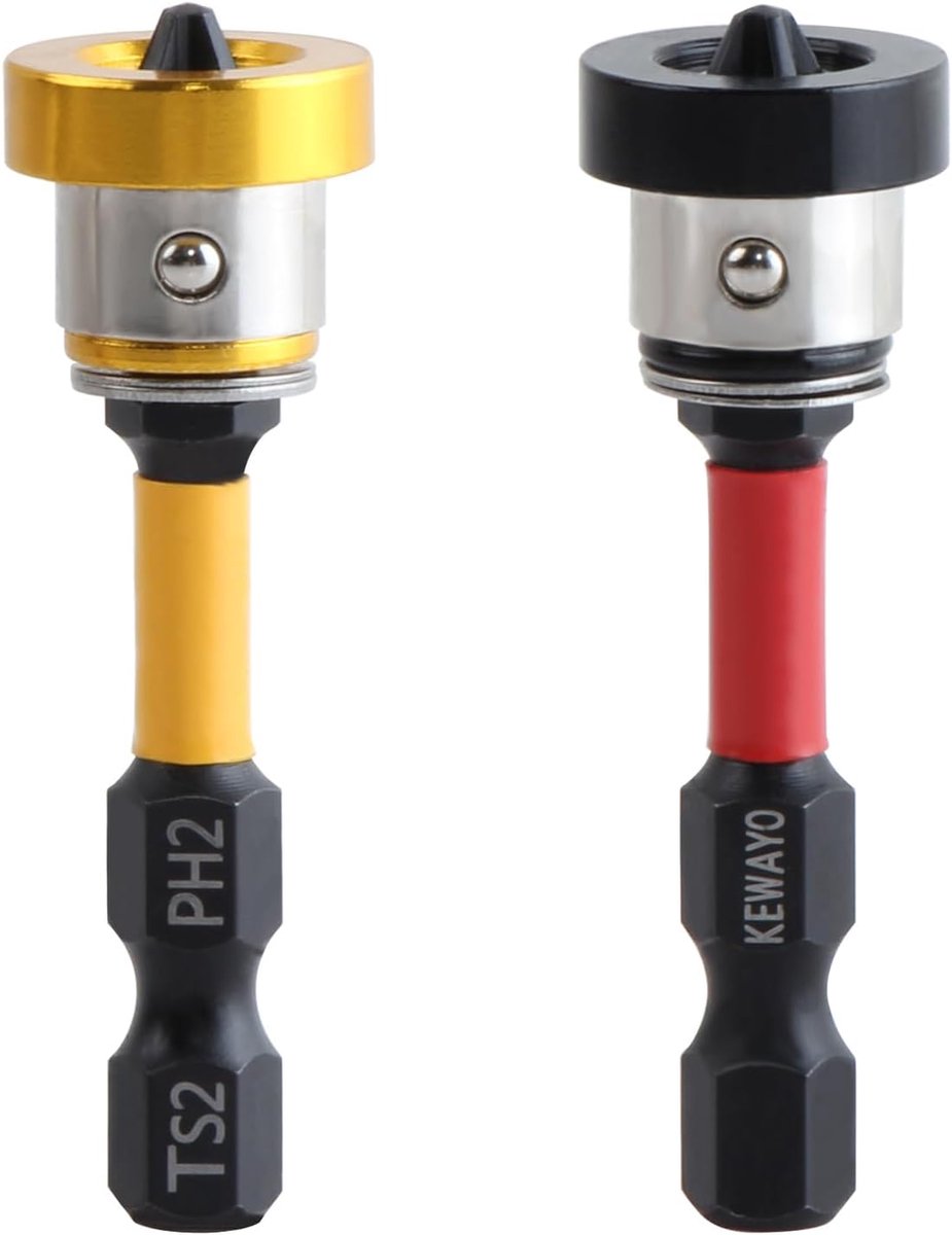 Set of 2 PH2 Magnetic Screwdriver Heads 1/4" for Drywall - Screwdriver Head for Positioning for Plaster and Drywall - ShopVlot
