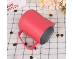 Melkopschuimkan Roestvrij Staal - Melkkannetje Barista - Koffie Bereiden - Uniek Eagle Mond Design - 350 ml - Geel