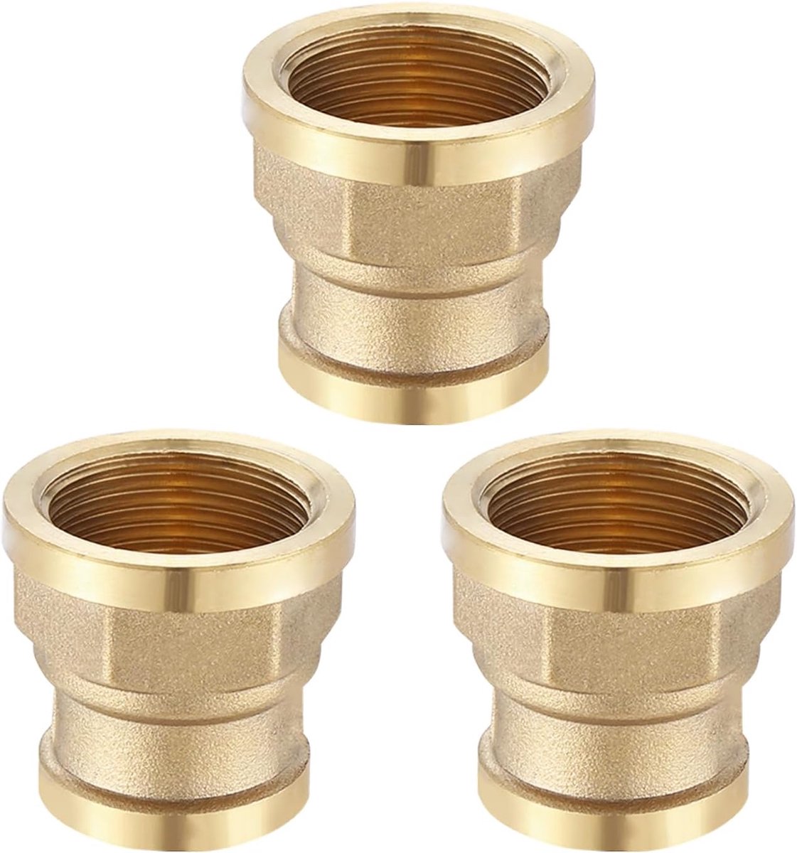 Reducer 3/4 naar 1/2 inch - Messing - 3-delige set - Betrouwbare waterverbinding - ShopVlot