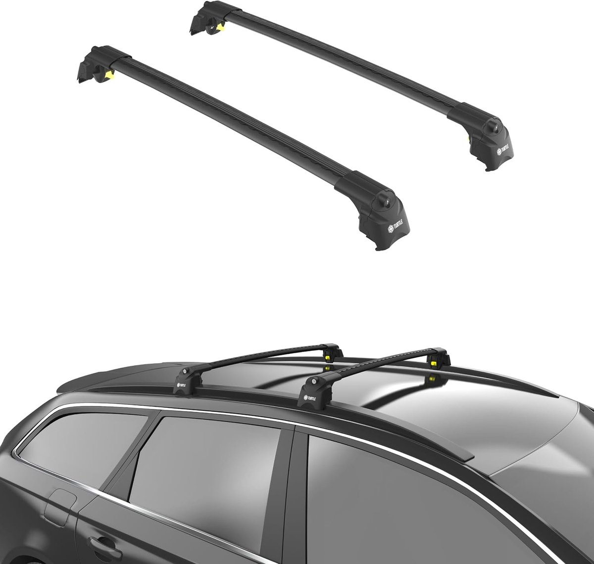 SnelShoppen - TURTLE Dakkoffer voor BYD SEAL U DMi 20242025 | Zwart Aluminium | Geschikt voor Auto's, Vrachtwagens en Bestelwagens | Laadvermogen tot
