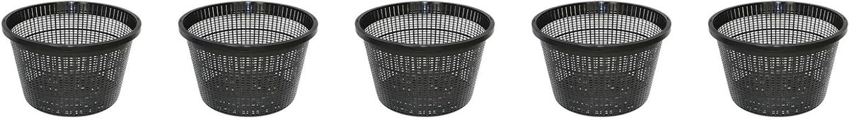 Aquatische plantenpotten - Vijvermanden Bloemcontainers - Waterplanten Kweken - Mesh Net Constructie - 20.5 cm - Zwart