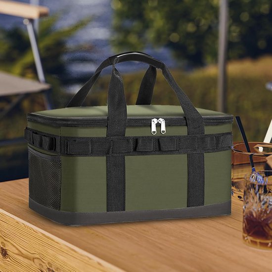 Koeltas Lunch - Voedselbox Tas - Buitenactiviteiten - Waterdicht Duurzaam - 23 Liter - Legergroen — afbeelding 2