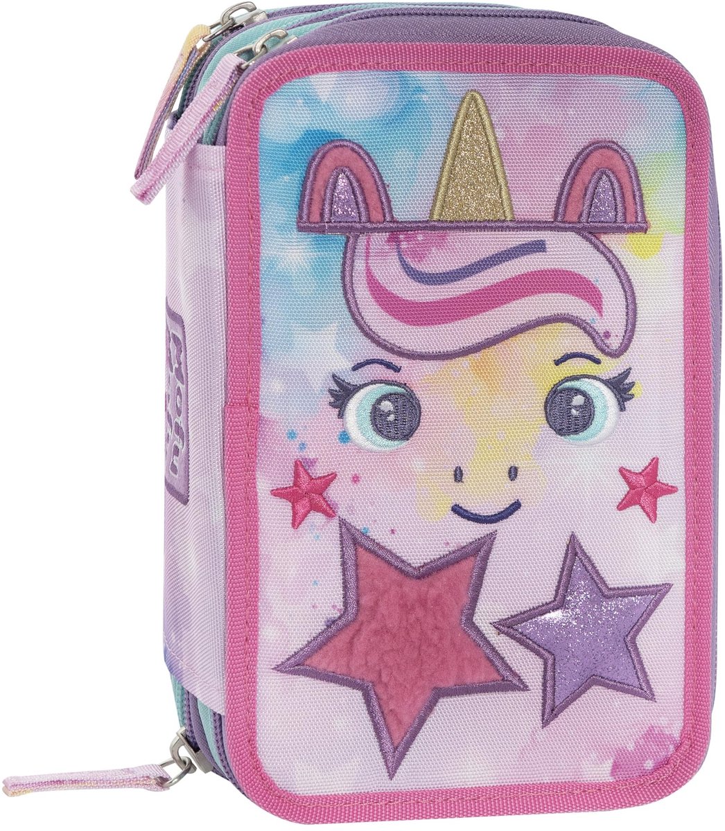 Omgoods - Mopet Pennenzak met 3 Compartimenten en Stationery Set