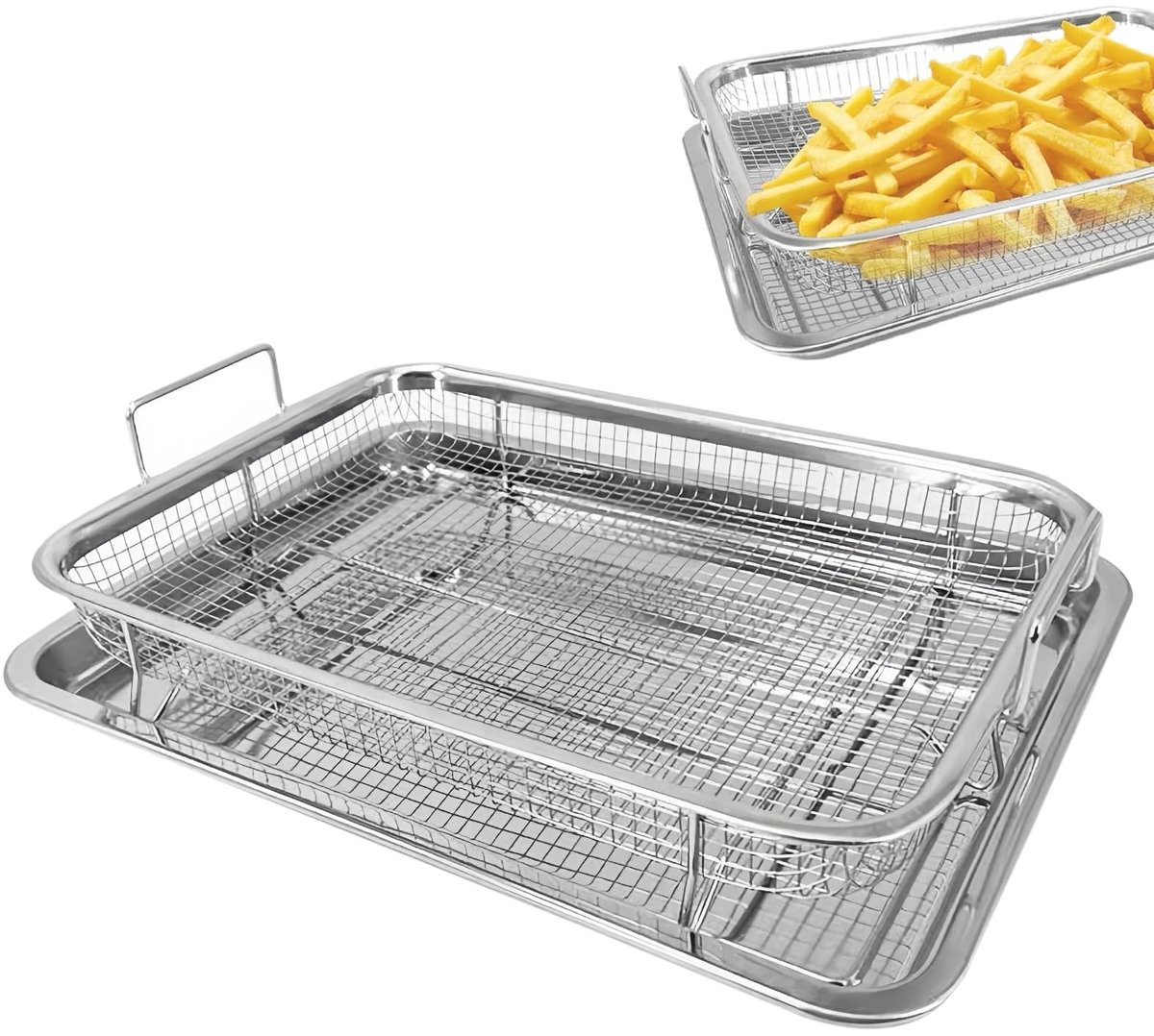 Omgoods - Bakplaat met Koelrooster - Grillmand