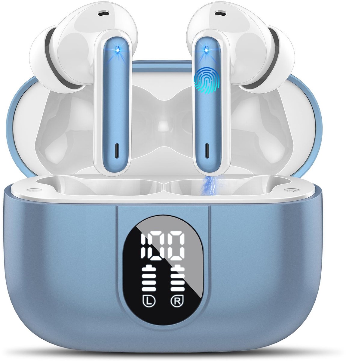 Omgoods - Bluetooth 5.3 Draadloze Oordopjes met 40 Uur Batterij en Ruisonderdrukking