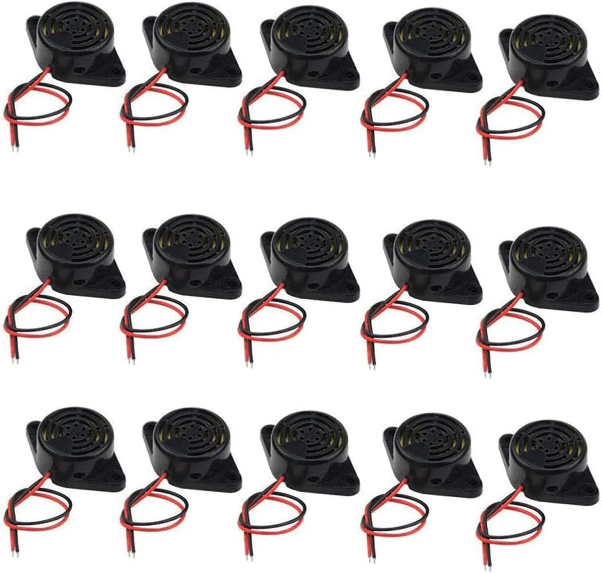 15 Stks 12 V Elektronische Zoemer Alarm Sounder Continue Zoemer Alarm 95Db Hoge Decibel DC 3-24V