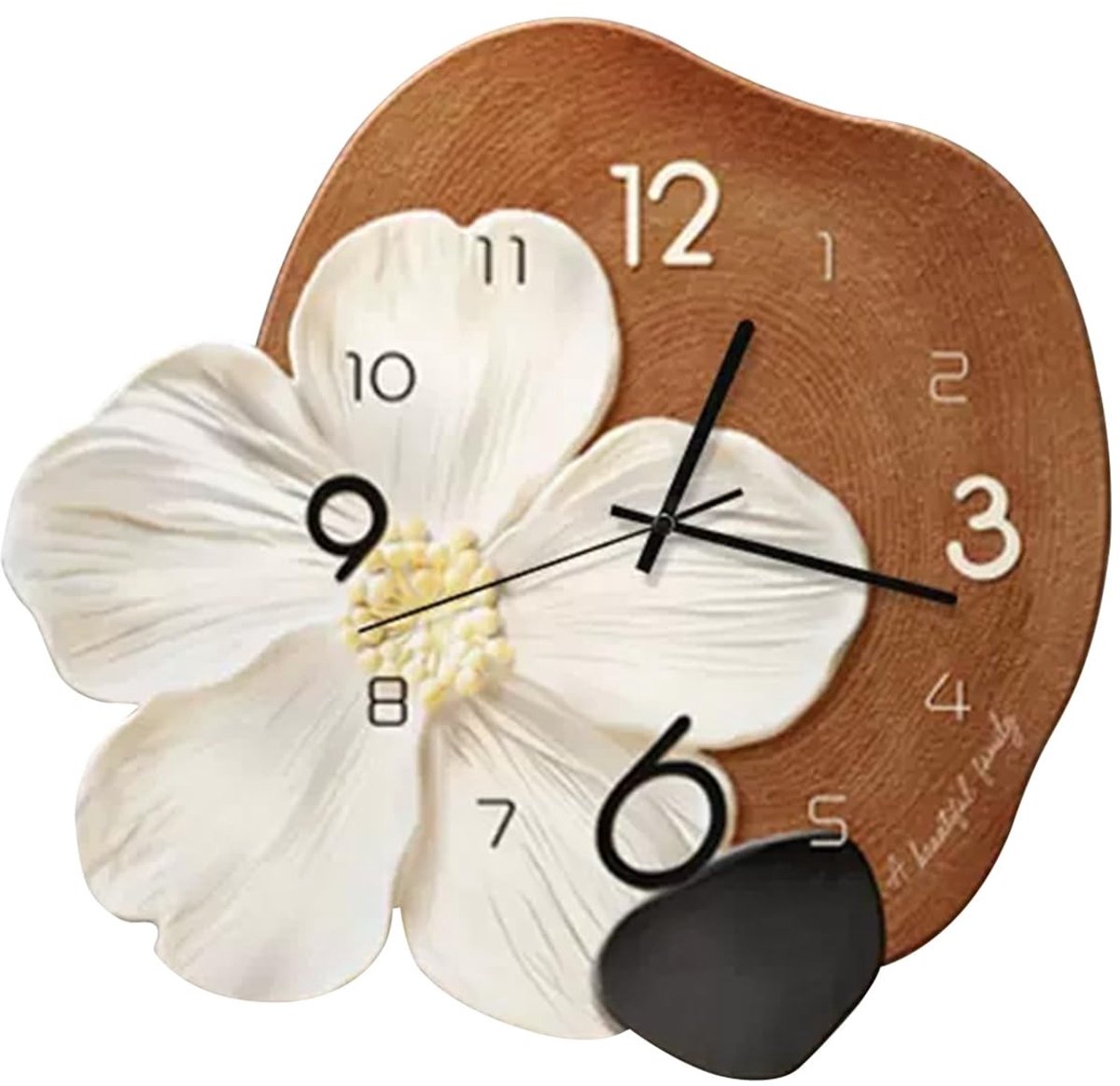Omgoods - Art Deco Wandklok zonder Tikkende Geluiden - Moderne Crystal Porselein Dial