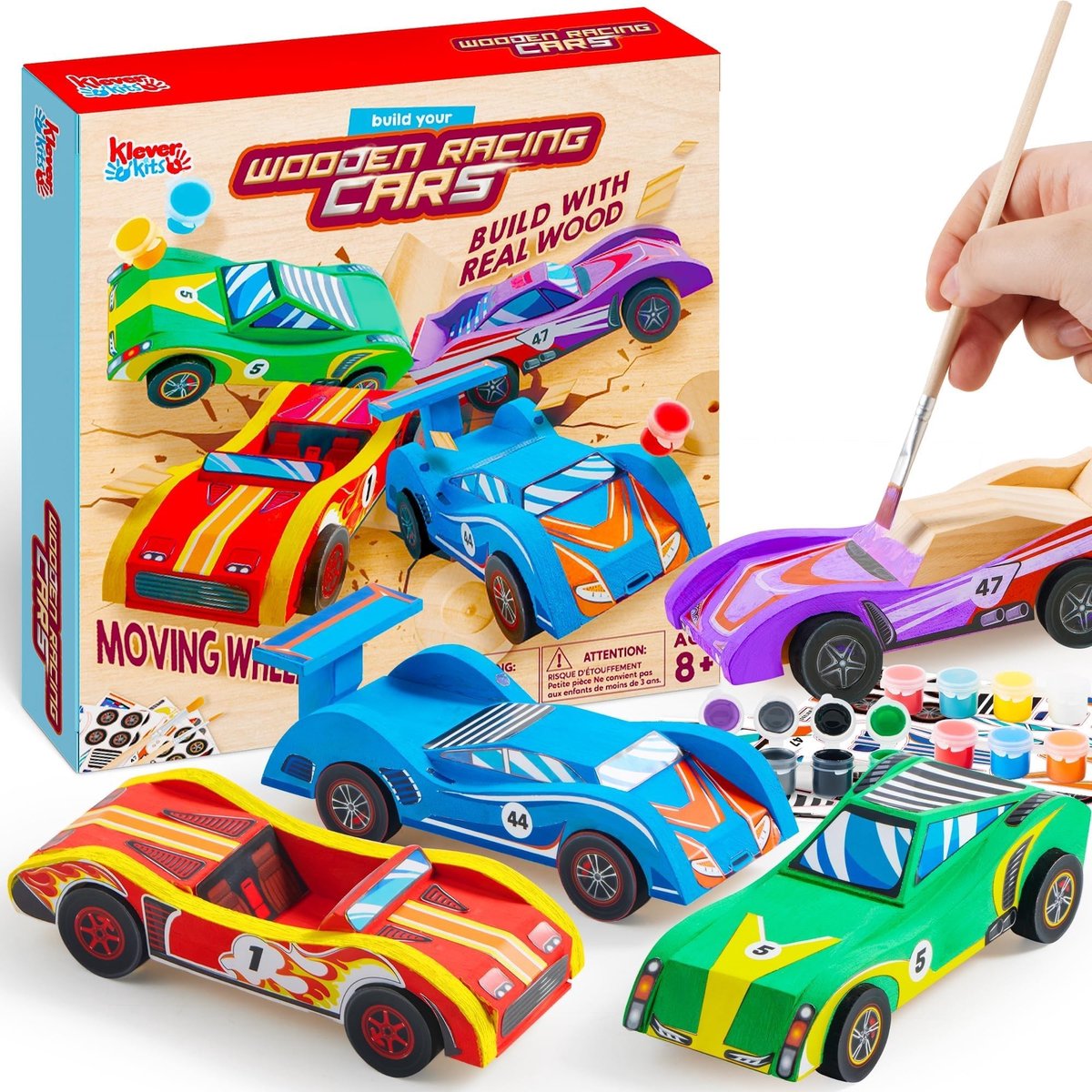 Omgoods - 4-delige Raceauto Schilderset voor Kinderen