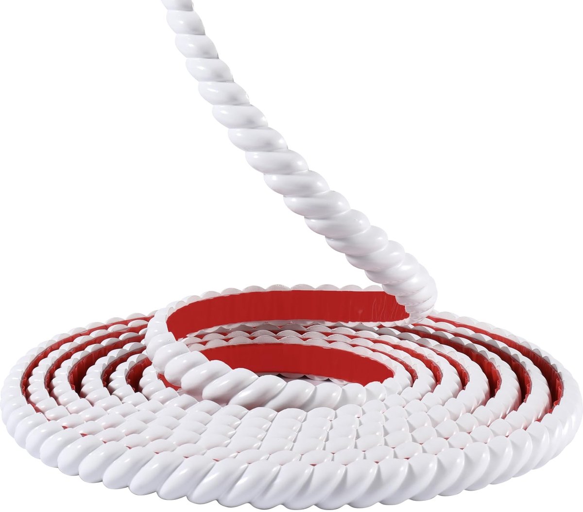 Omgoods - Zayejod 5M PVC Wanddecoratie Afplakstrip - Zelfklevende Flexibele Moulding (Wit, 20mm)